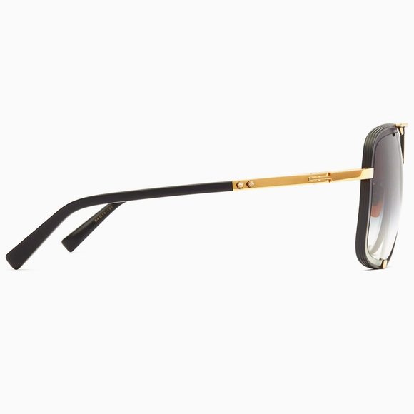 DITA Mach Five DRX 2087-A Matte Black Yellow Gold / Gray Gradient Sunglasses - Picture 6 of 8